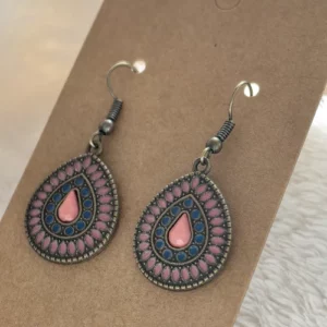 Pink-kék csepp fülbevaló