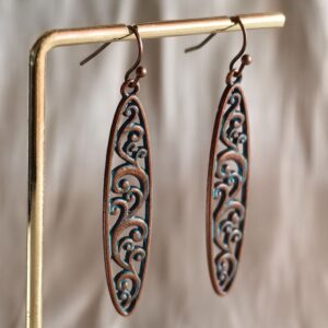 Indás Ovális Fülbevaló